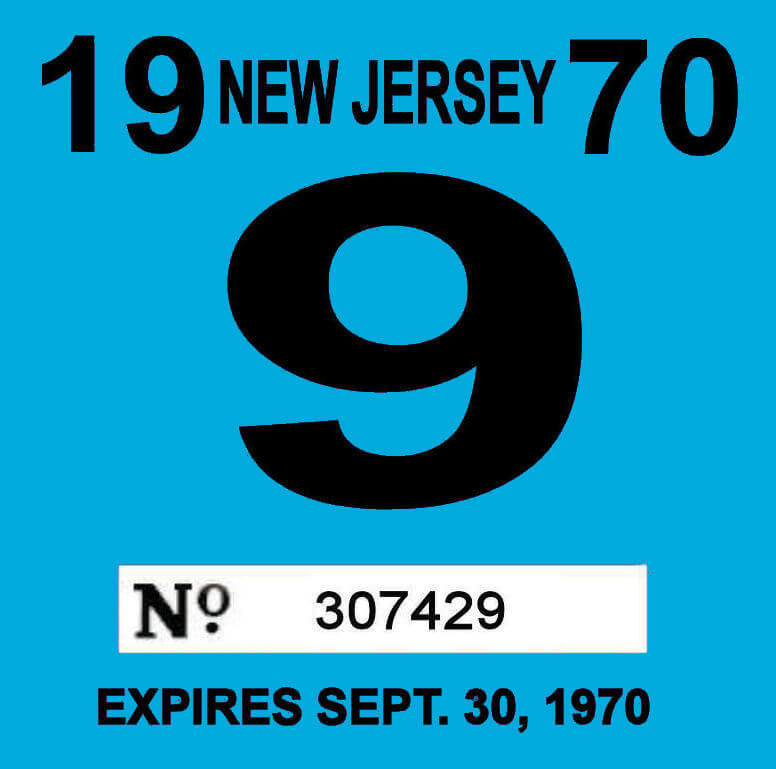 (image for) 1970 New Jersey INSPECTION Sticker